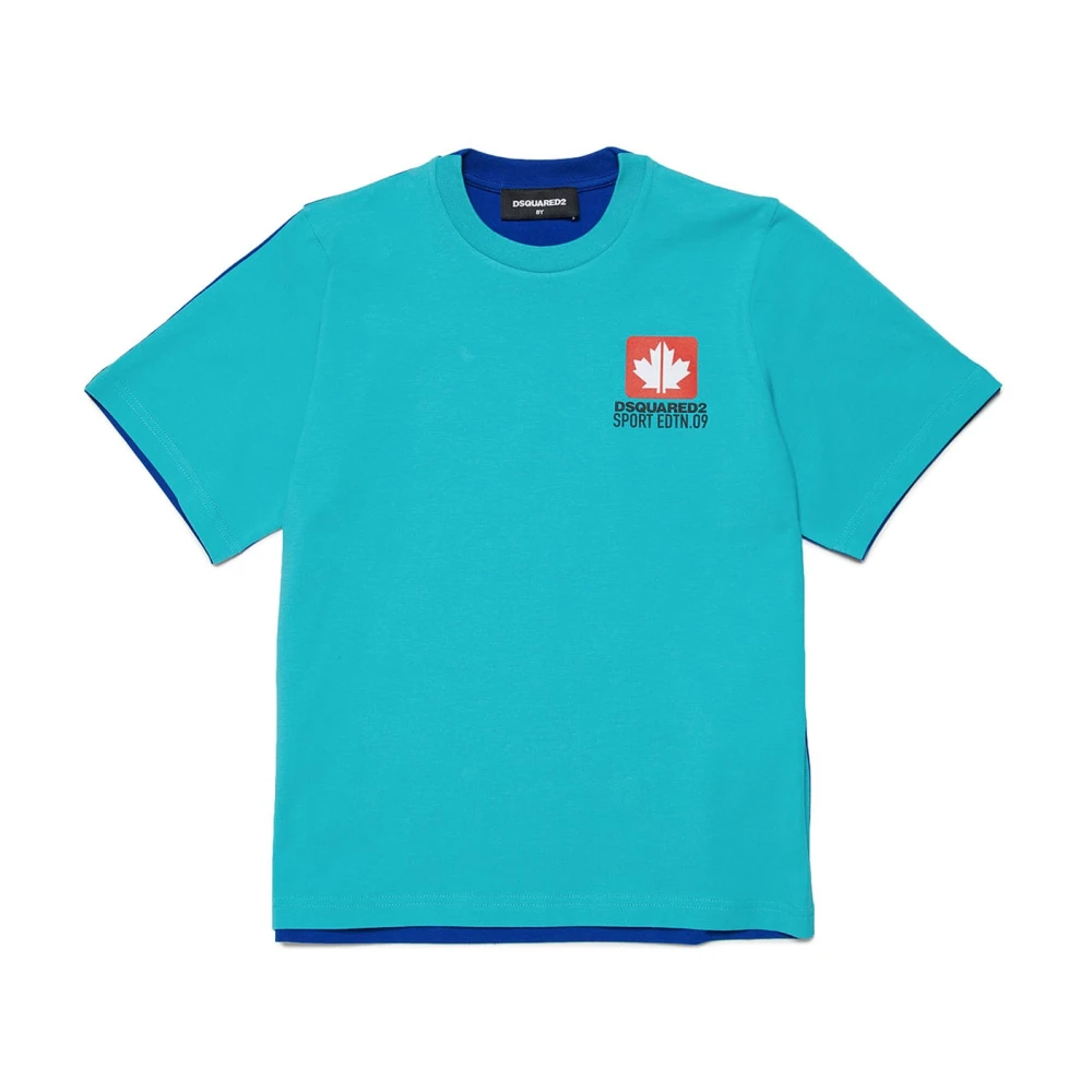 Dsquared2 Boys Green Kids Short Sleeve T-Shirts, 10 Y, T-Shirt