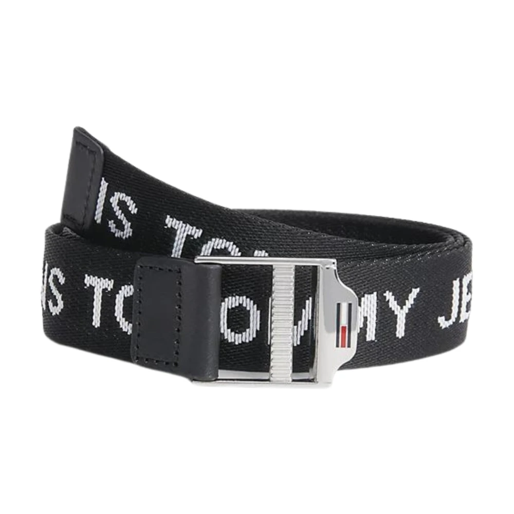 Tommy Jeans Women's Black Belts, 95 Cm, Essential Webbing Belt