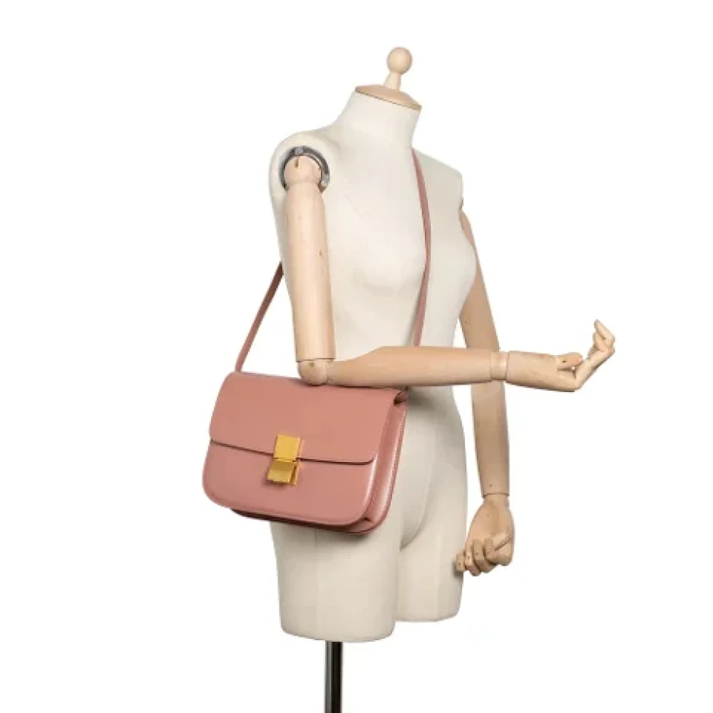 Celine Vintage Pre-owned Leather celine-bags Pink Dames