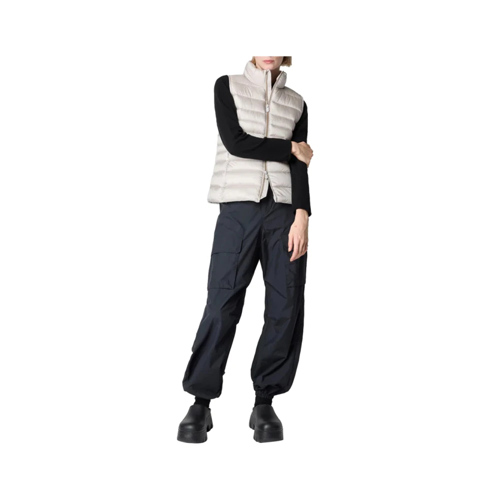 Save The Duck Beige Mouwloze Sweater Eco-Vriendelijk Comfort Beige Dames