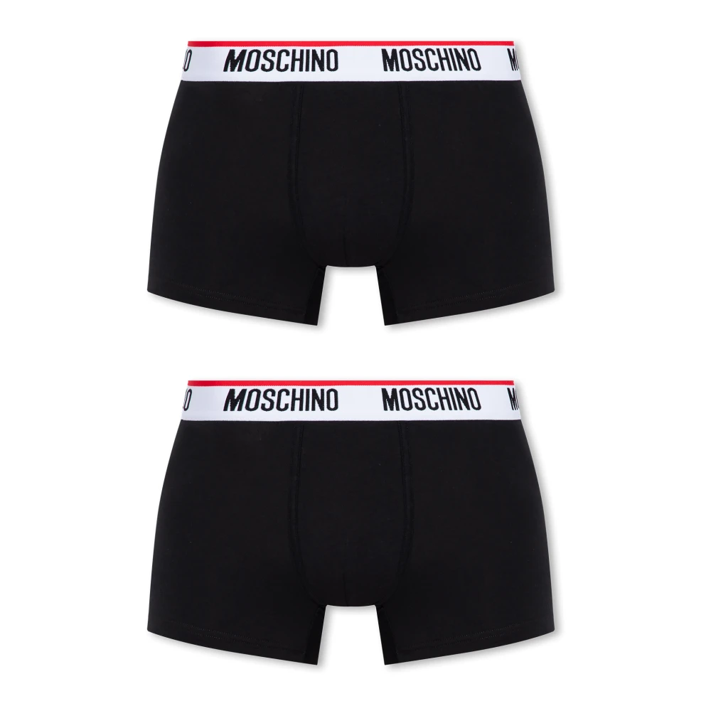 Moschino Boxershorts twee-pack Black Heren