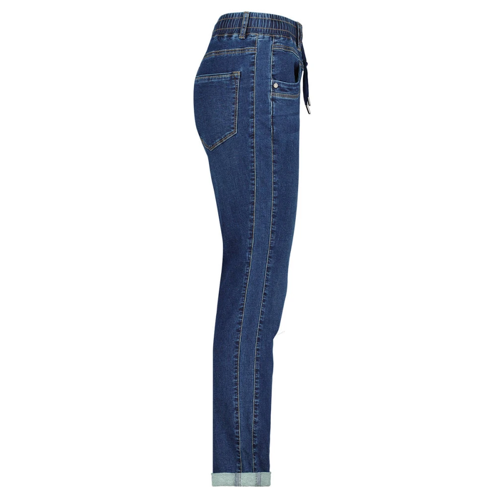 Red Button Denim Jog Jeans Tessy Style Blue Dames