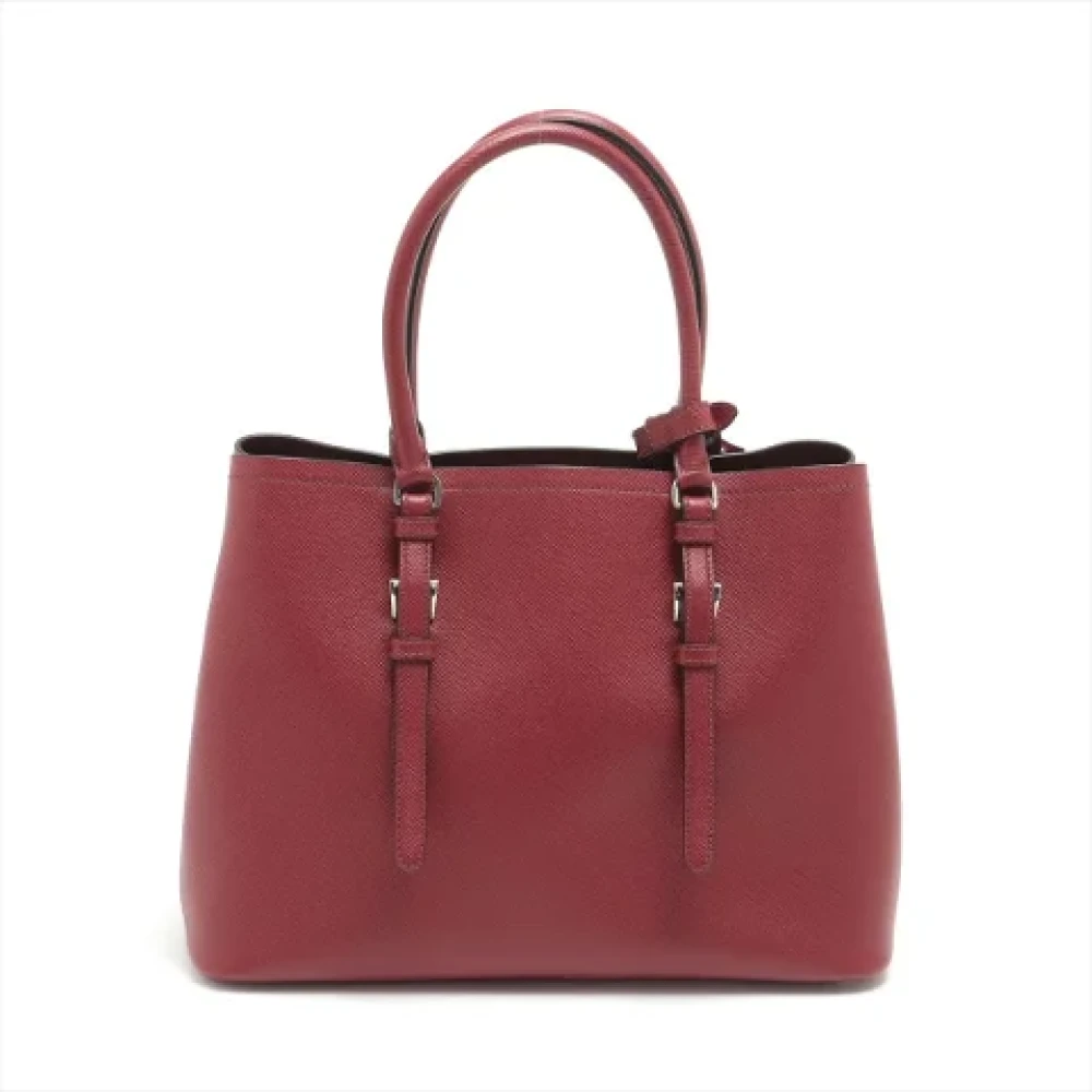 Prada Vintage Pre-owned Leather handbags Red Dames