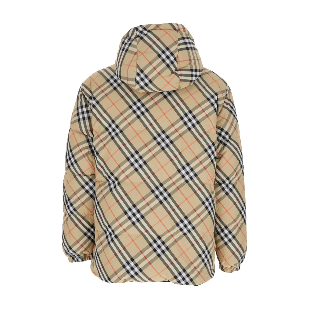 Burberry Omkeerbare Donsjas met Capuchon Beige Heren