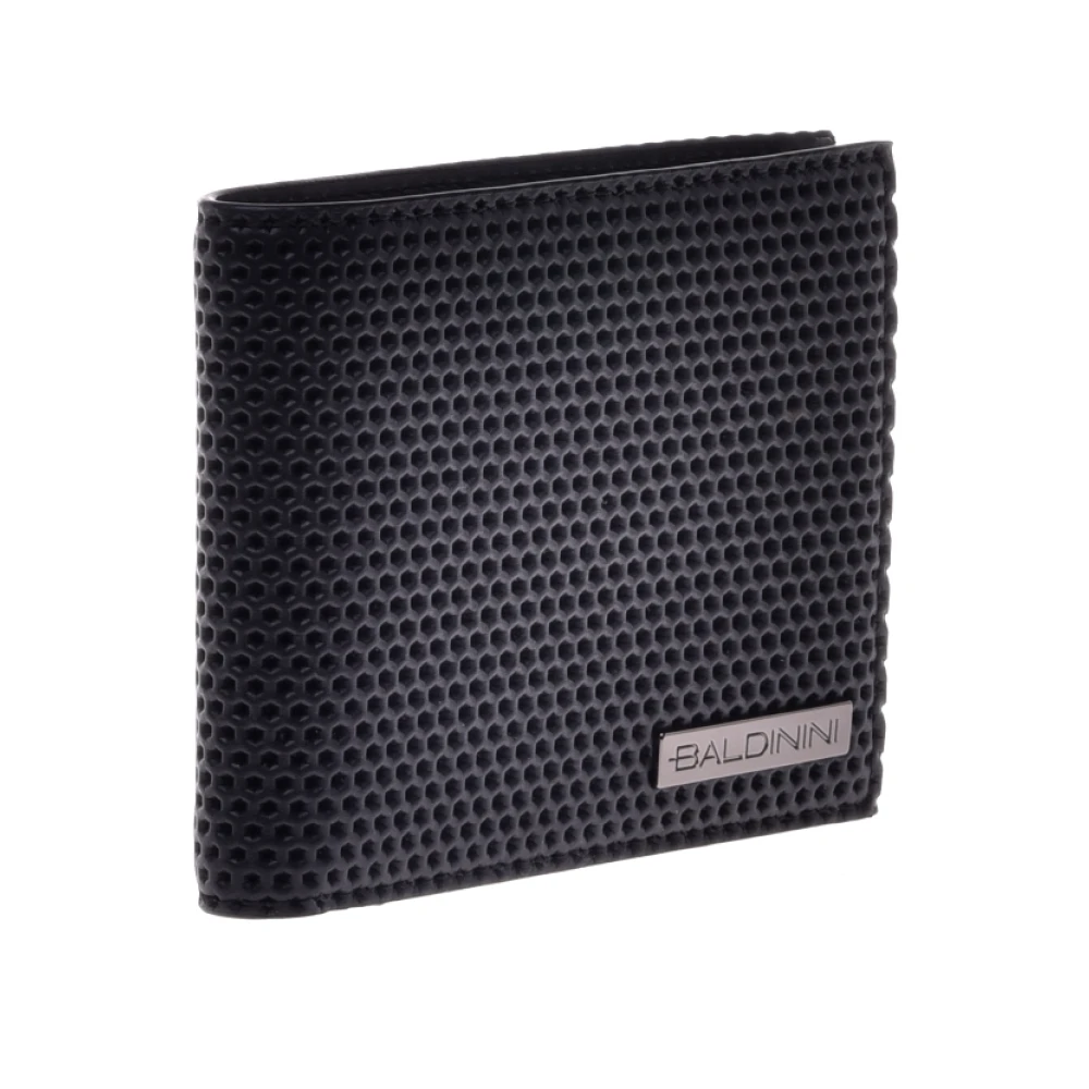 Baldinini Wallet in black speckled leather Black Heren