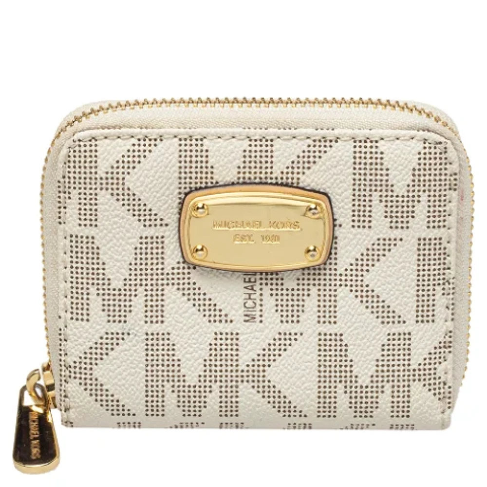 Michael Kors Pre-owned Coated canvas wallets White Dames
