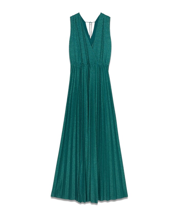 robe-longue-en-lurex-plisse