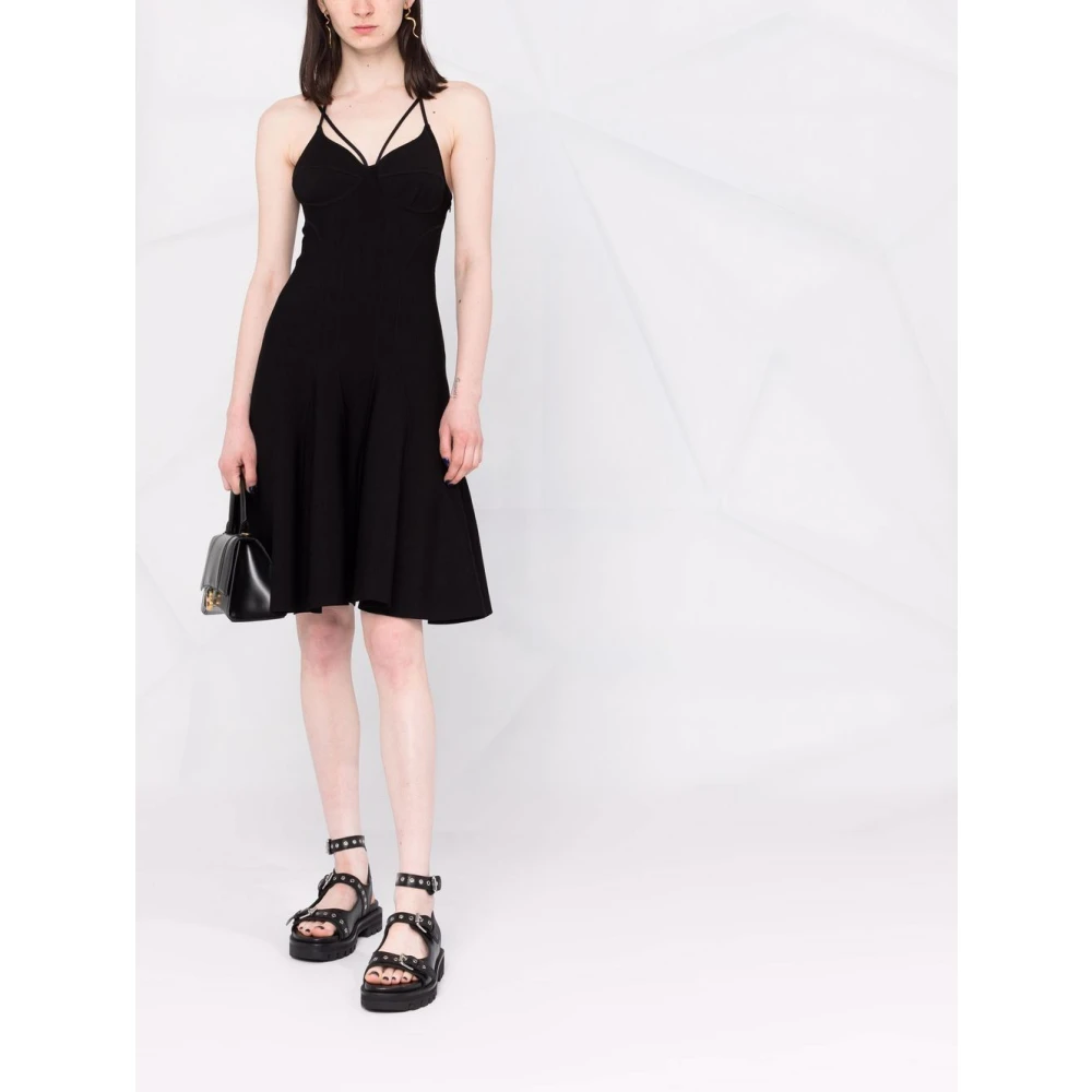 alexander mcqueen Zwarte Korsetjurk Gemaakt in Italië Black Dames