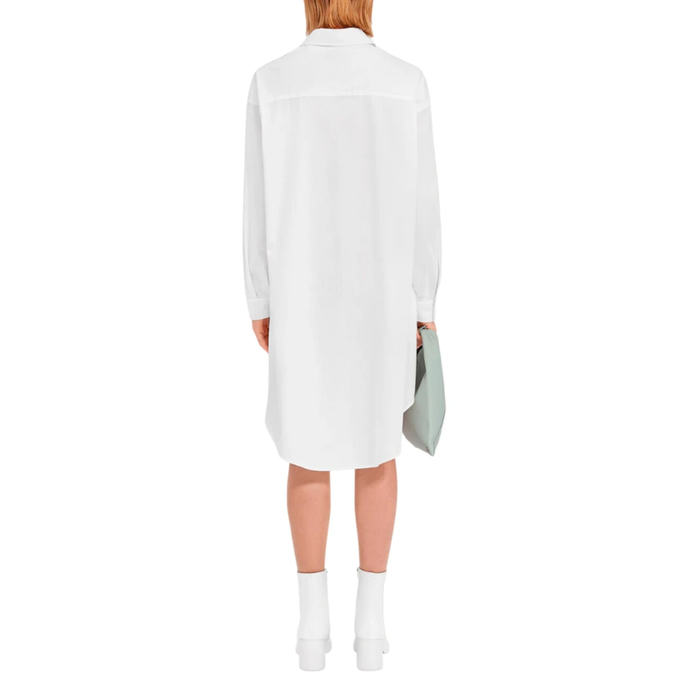 MM6 Maison Margiela Moderne witte katoenen overhemdjurk White Dames