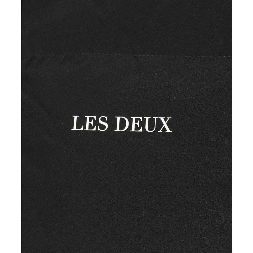 Les Deux Lange donsjas met verstelbare capuchon Black Heren