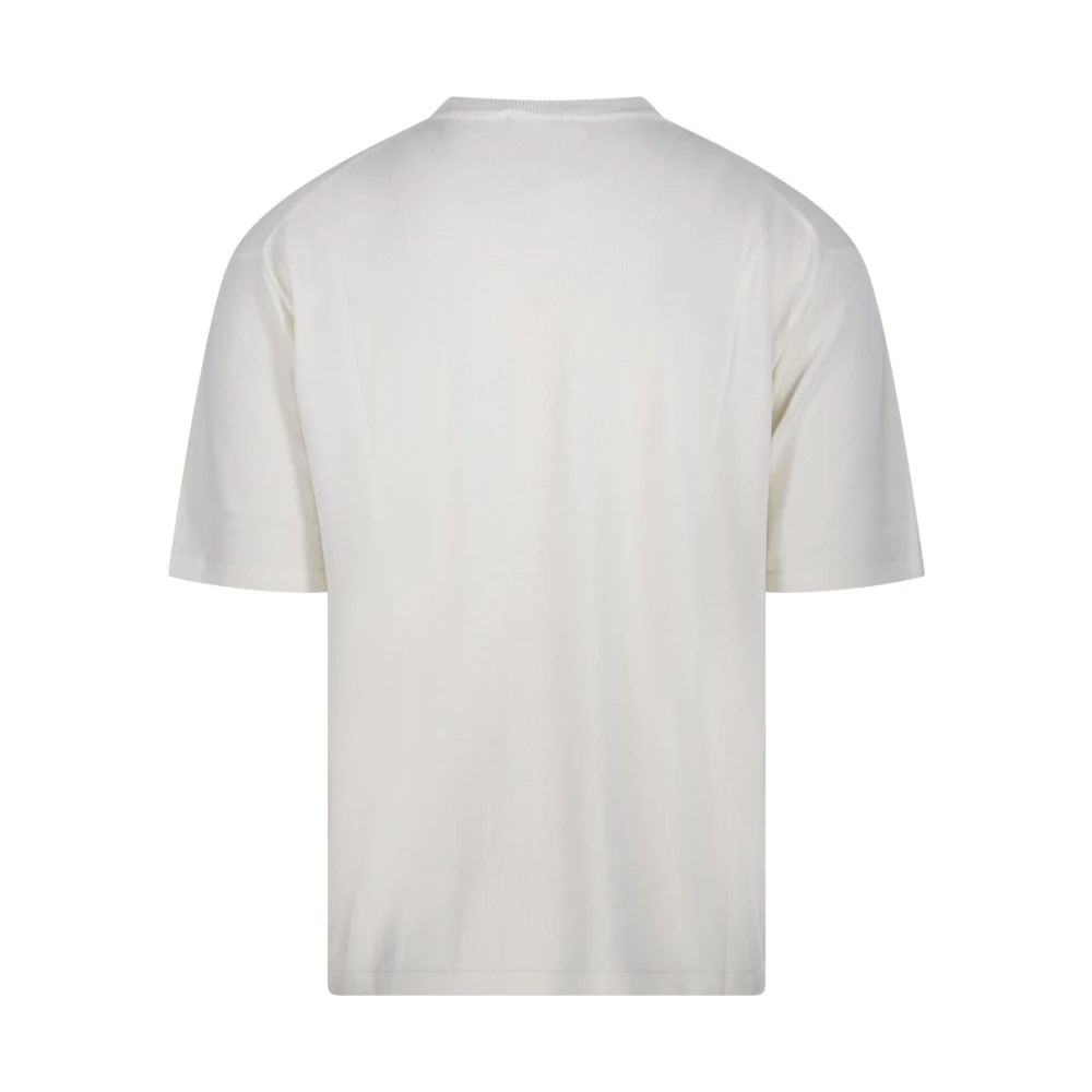 Roberto Collina Comfortabele pasvorm ronde hals trui White Heren