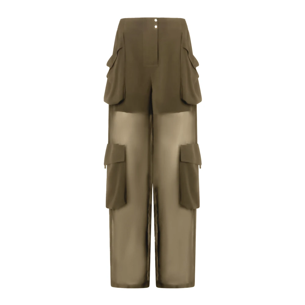 pinko Georgette broek voor dagelijks gebruik Green Dames