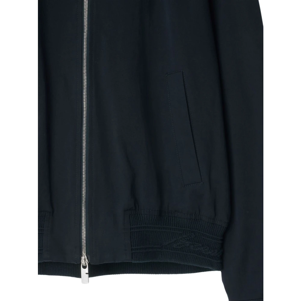 Burberry Blauwe Jacks met Dubbele Ritssluiting Blue Heren