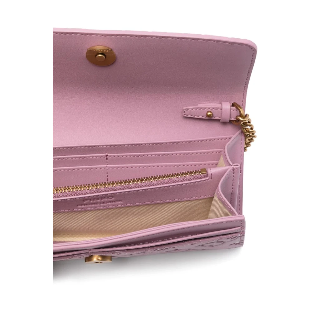pinko Viola Schoudertas Leer Chic Design Pink Dames