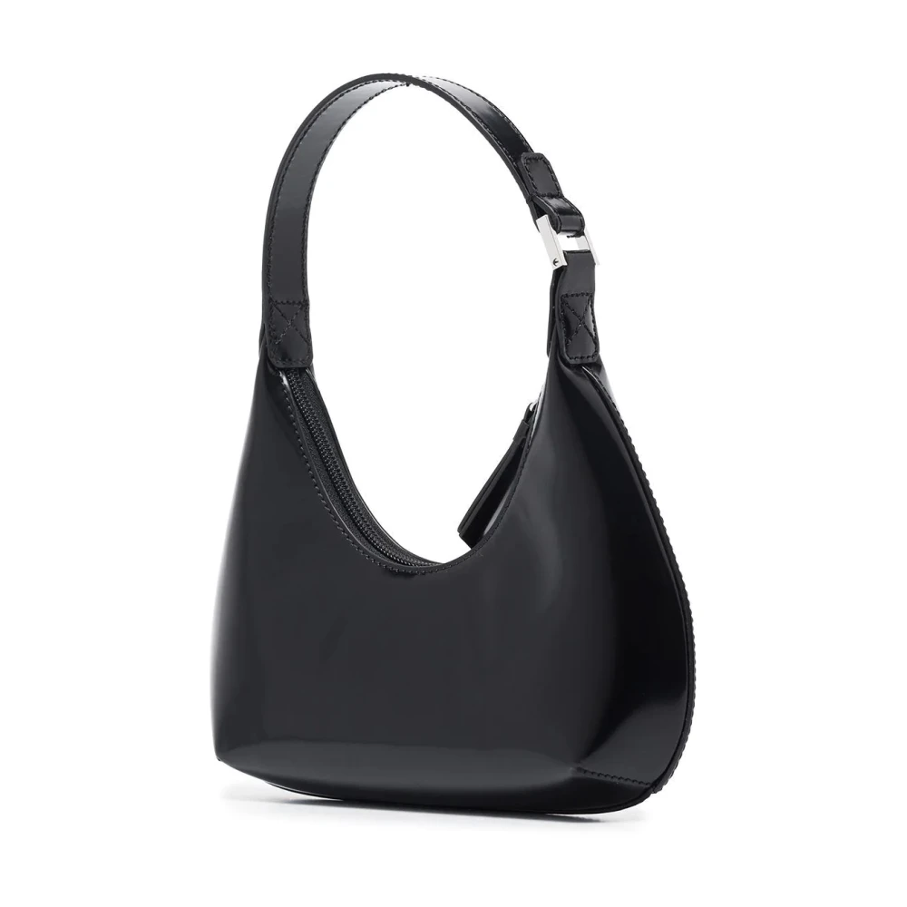 By FAR Zwarte Semi Patent Leren Schoudertas Black Dames