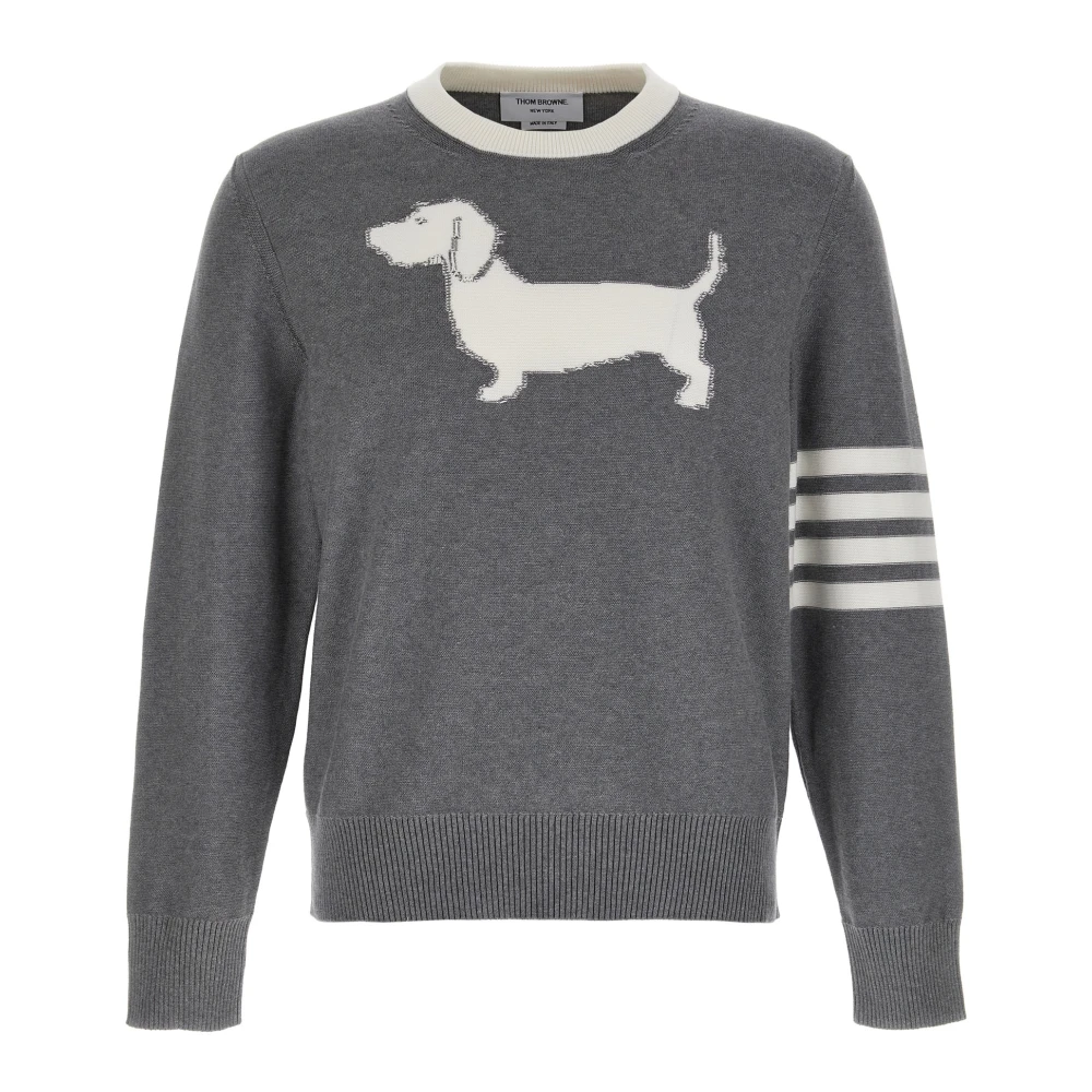 Thom Browne Men's Gray 4-Bar Hector Jumper - L - Knitwear