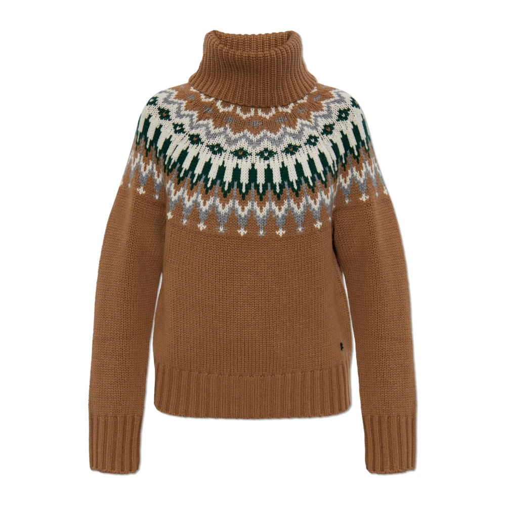 Bogner Women's Brown Cashmere Knitwear, L, Turtleneck Ingrid