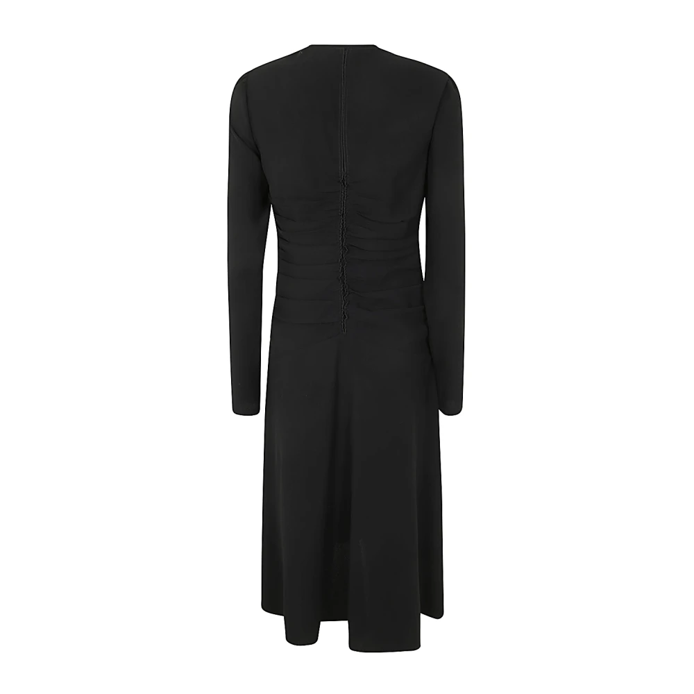 N21 Zwarte Midi Jurk Elegante Stijl Black Dames