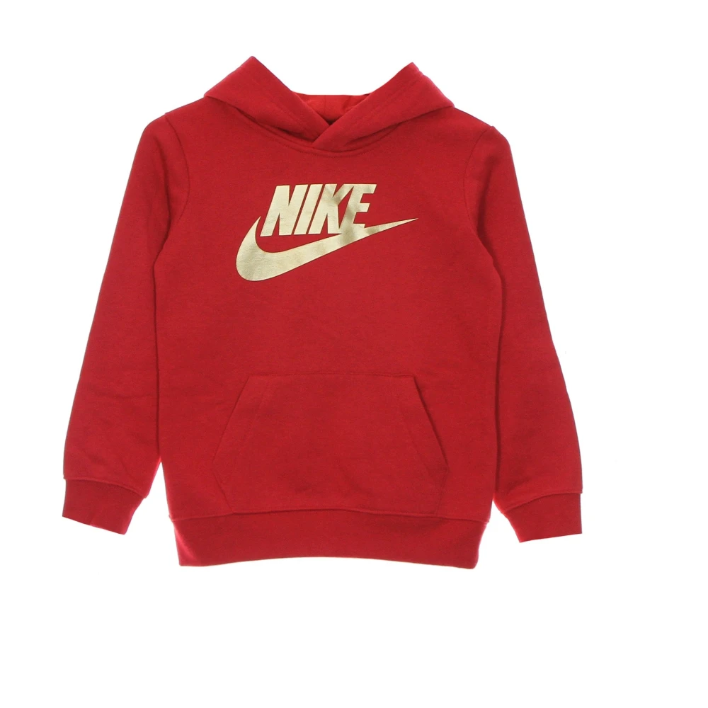 Nike Metallic Hybrid Barn Hoodie Universitet Röd Red, Unisex