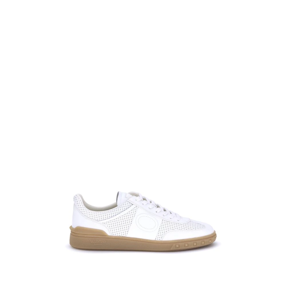 Valentino Garavani Men's White Sneakers, 9 Uk, Upvillage Leather Trainers