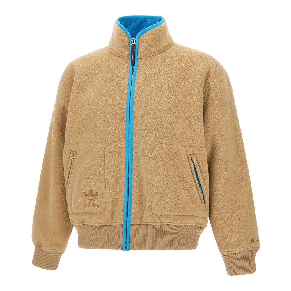 Adidas Zachte Fleecejas Beige Turquoise Beige Heren