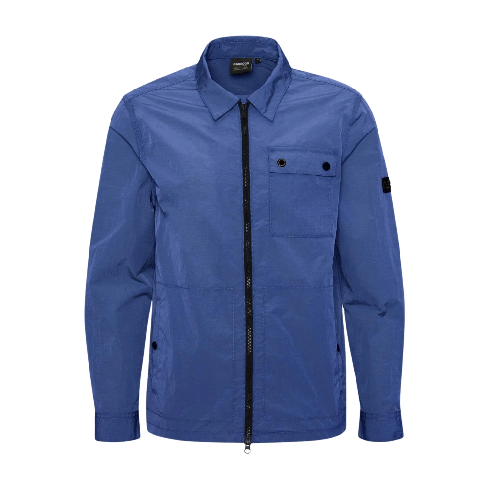 Barbour, Jacka, Herr, L, Blå overshirt north sea stil