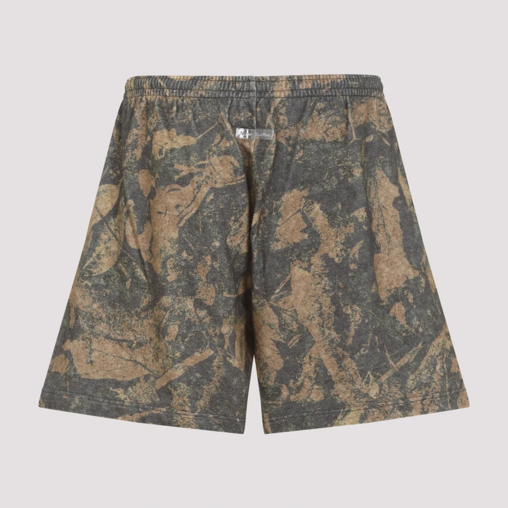Acne Studios Droge Modder Bruin Camo Bermuda Shorts Brown Heren