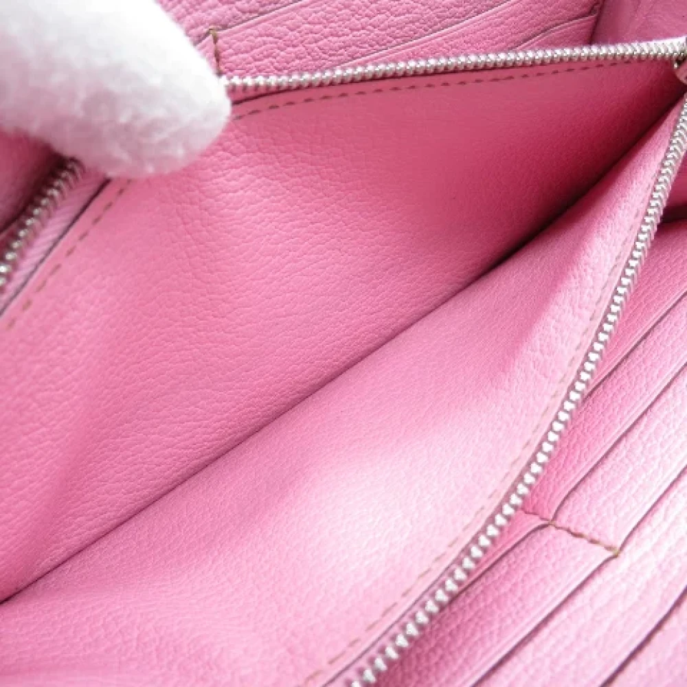 Hermès Vintage Pre-owned Leather wallets Pink Dames