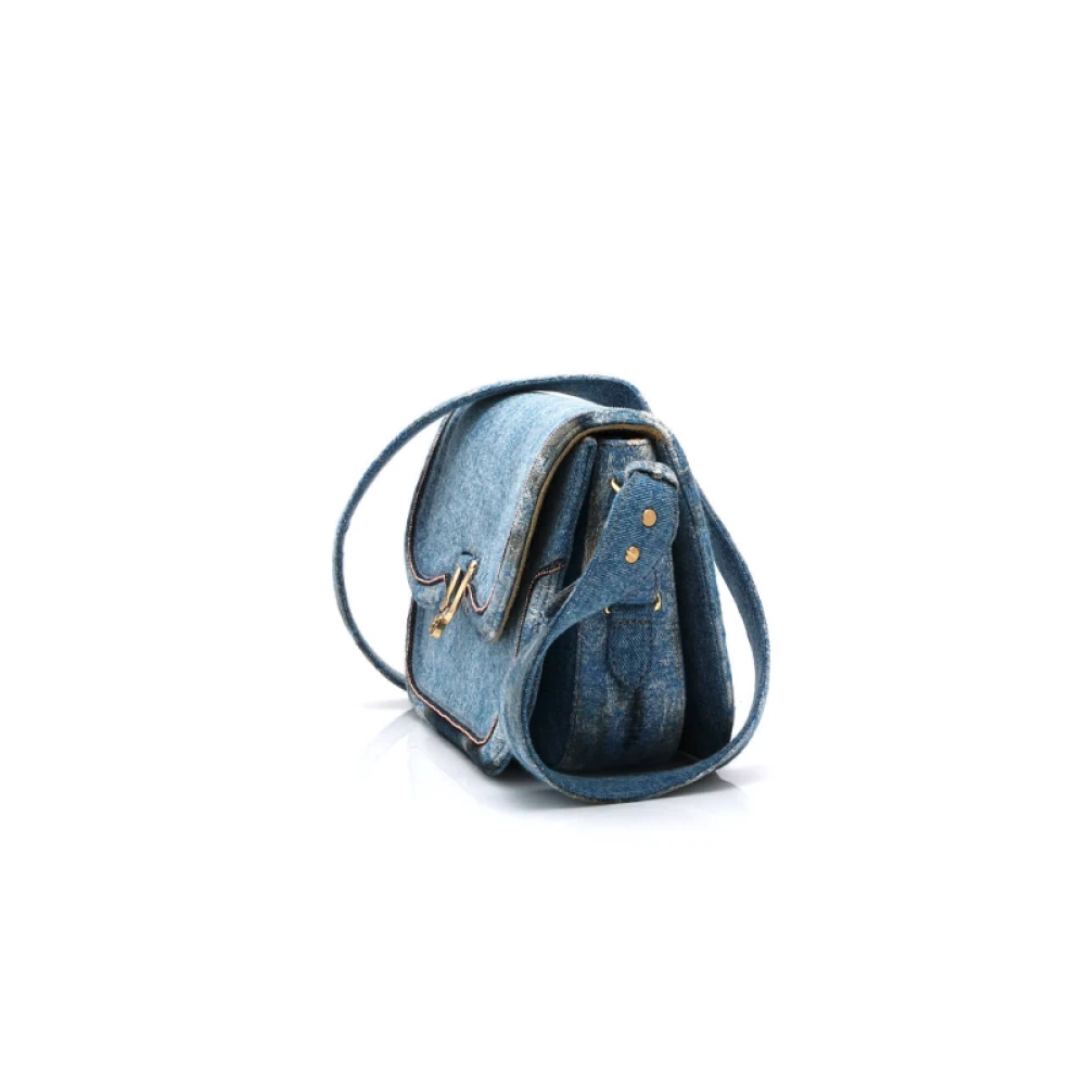 Claris Virot Denim Schoudertas Manon Blue Dames