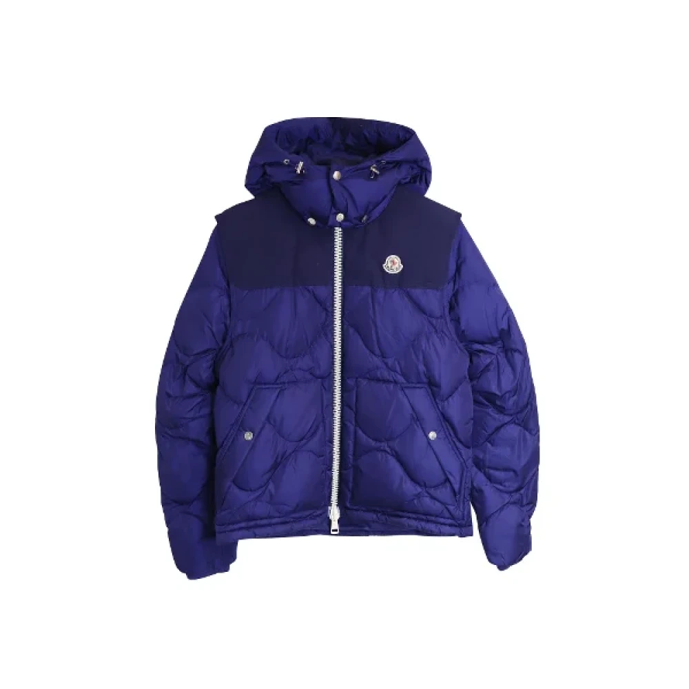 Moncler Pre-owned Fabric outerwear Blue Heren