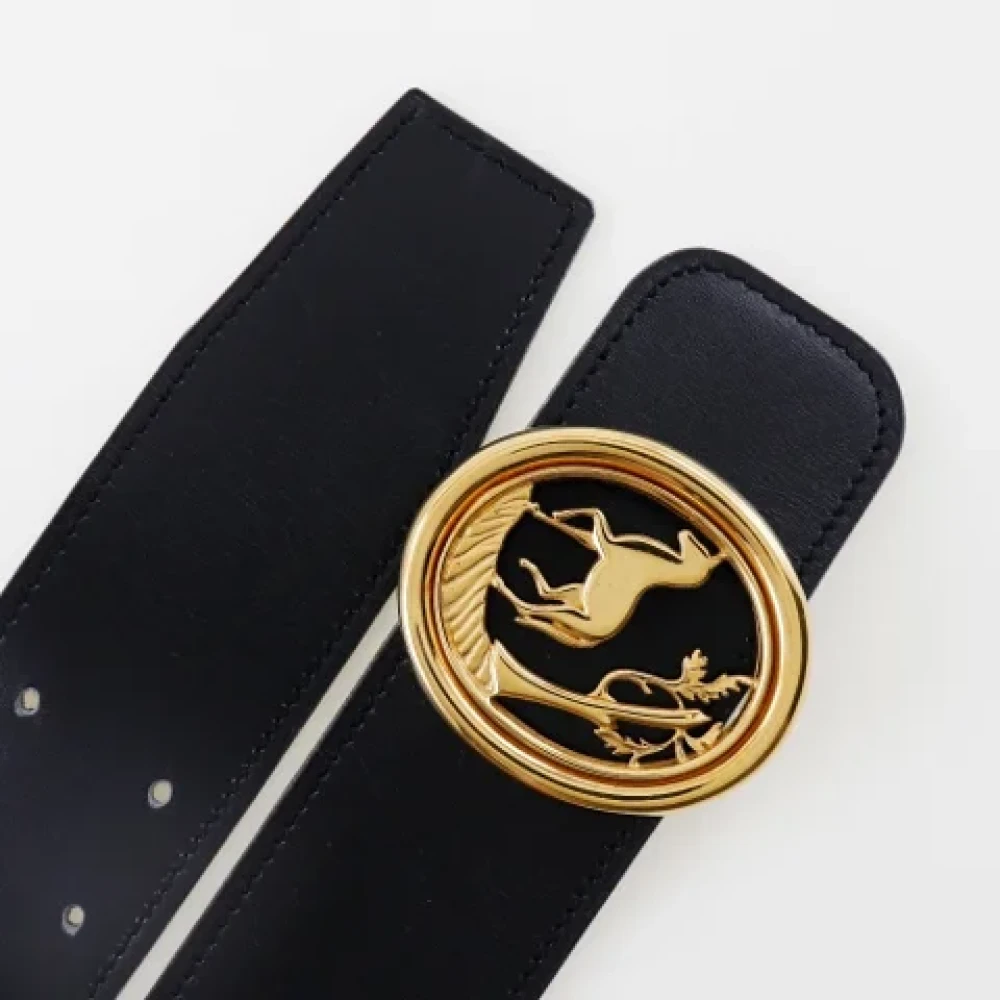 Hermès Vintage Pre-owned Leather belts Black Dames