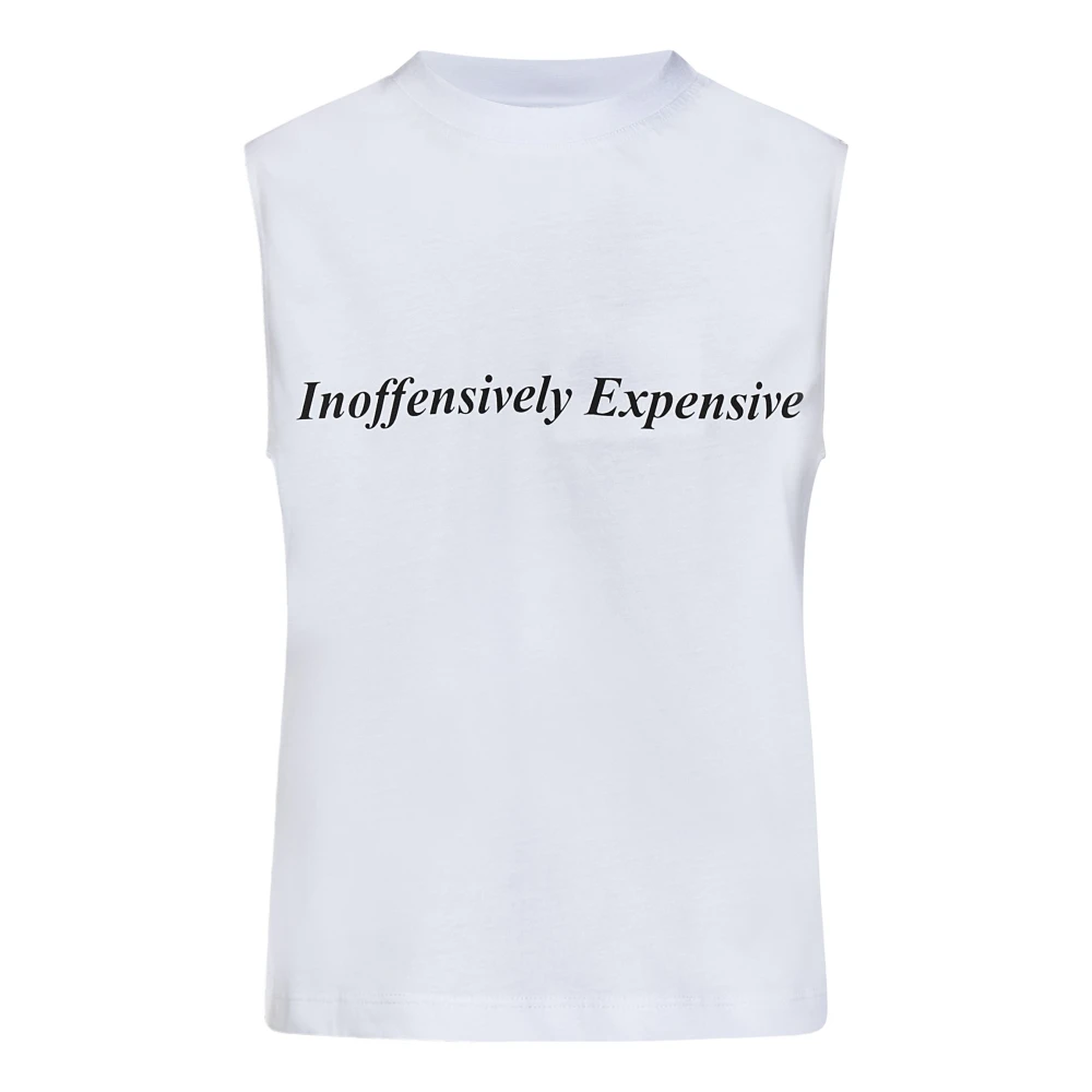 Victoria Beckham Witte Mouwloze Top met Print White Dames