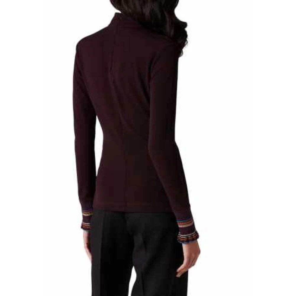 Paul Smith Pruim V-hals lange mouwen top Purple Dames