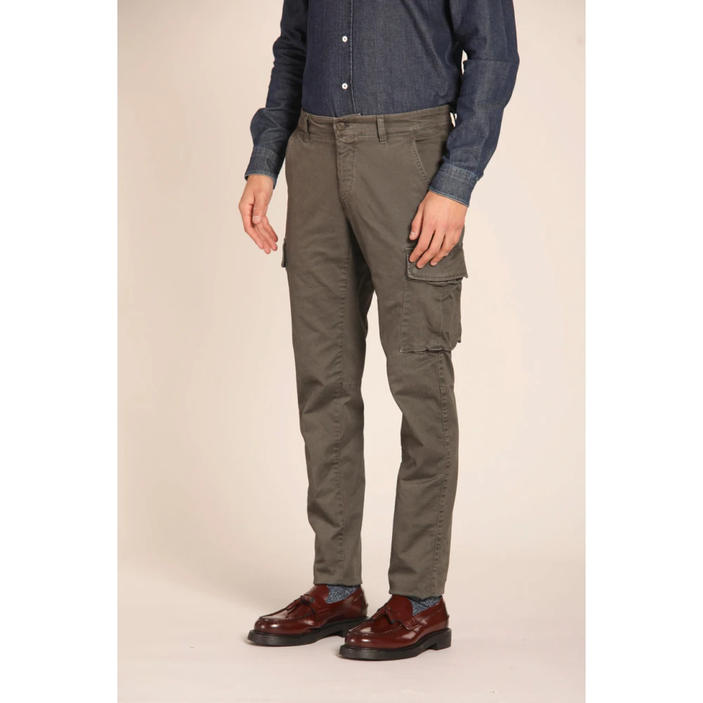 Mason's Extra Slim Fit Cargo Broek Green Heren