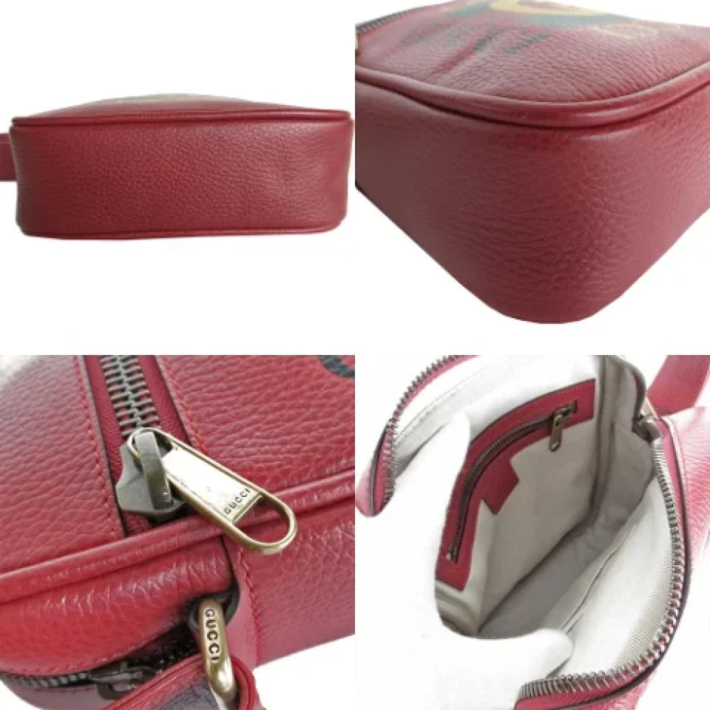 Gucci Vintage Pre-owned Leather gucci-bags Red Heren