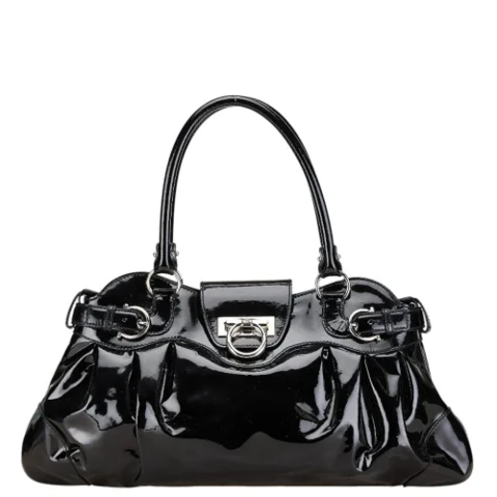 Salvatore Ferragamo Pre-owned Leather handbags Black Dames