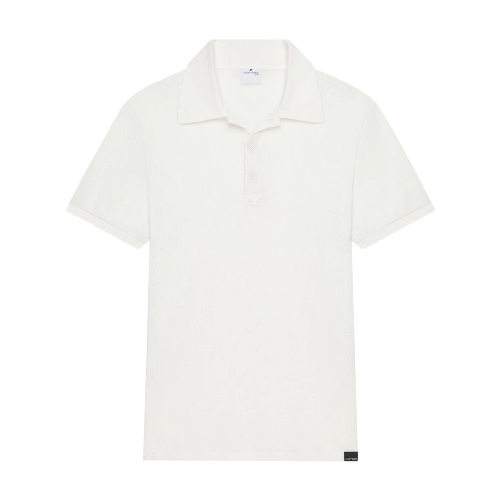 Courrèges Witte Mesh Polo Shirt Lente-Zomer 2025 White Heren