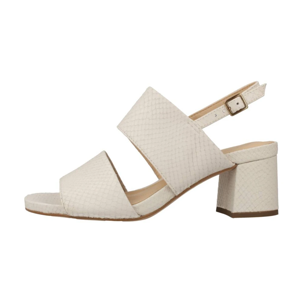 Clarks High Heel Sandals White Dames