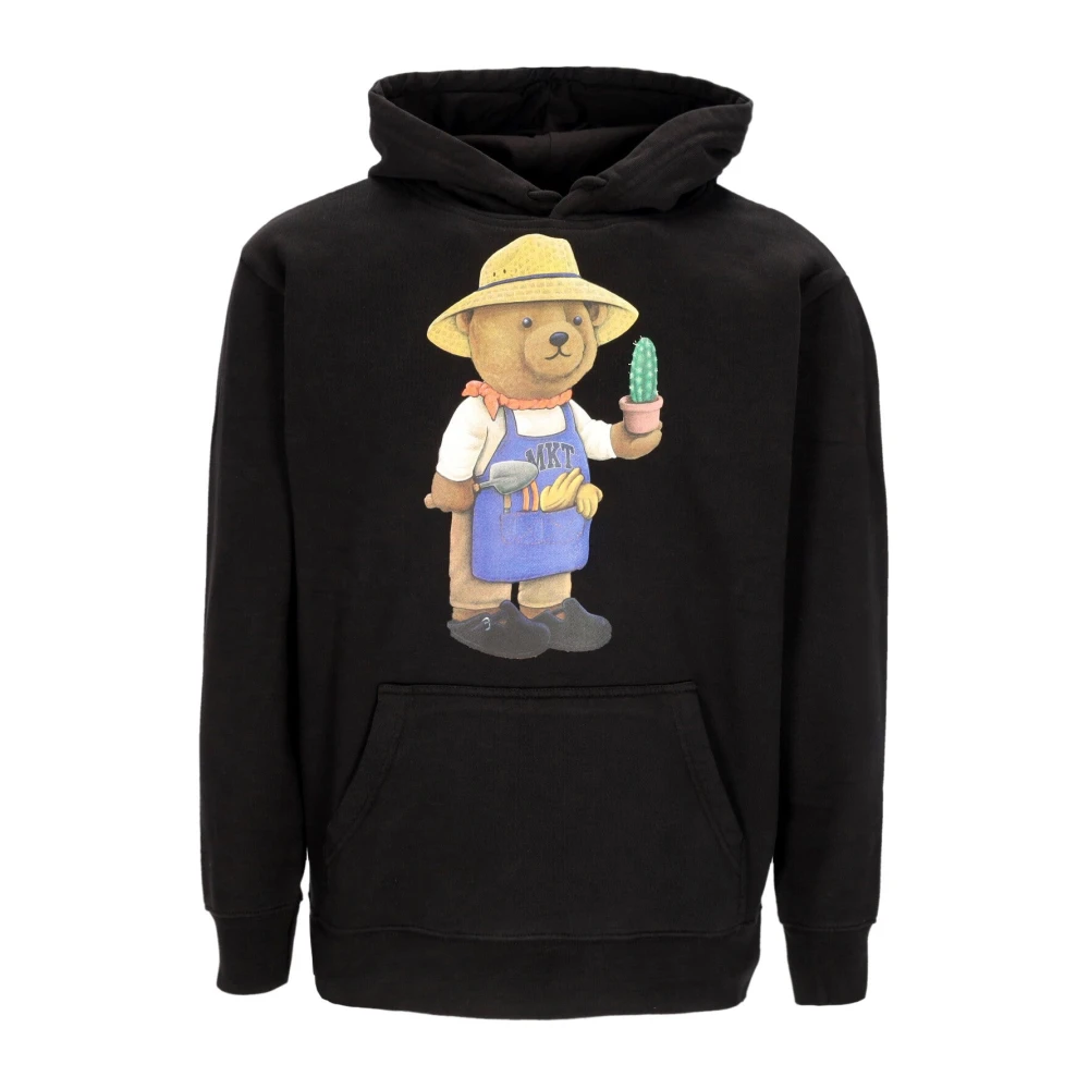 Market Vintage Zwart Botanische Beer Hoodie Black Heren