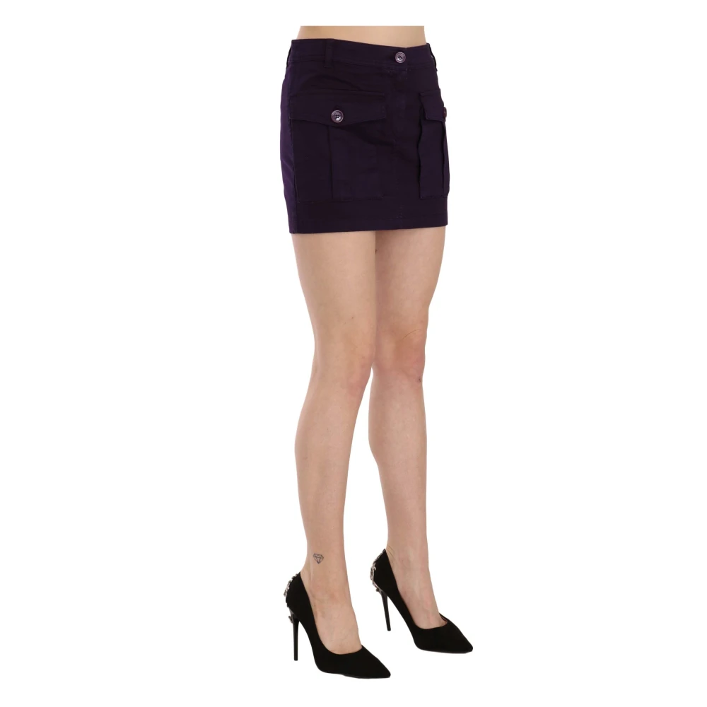 Gianfranco Ferré Elegante paarse A-lijn minirok Purple Dames