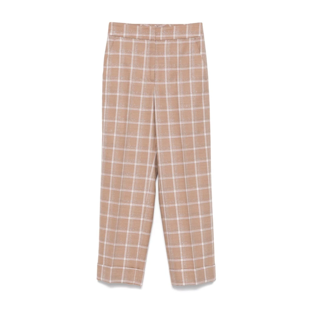 PESERICO Stijlvolle Panta Broek Brown Dames