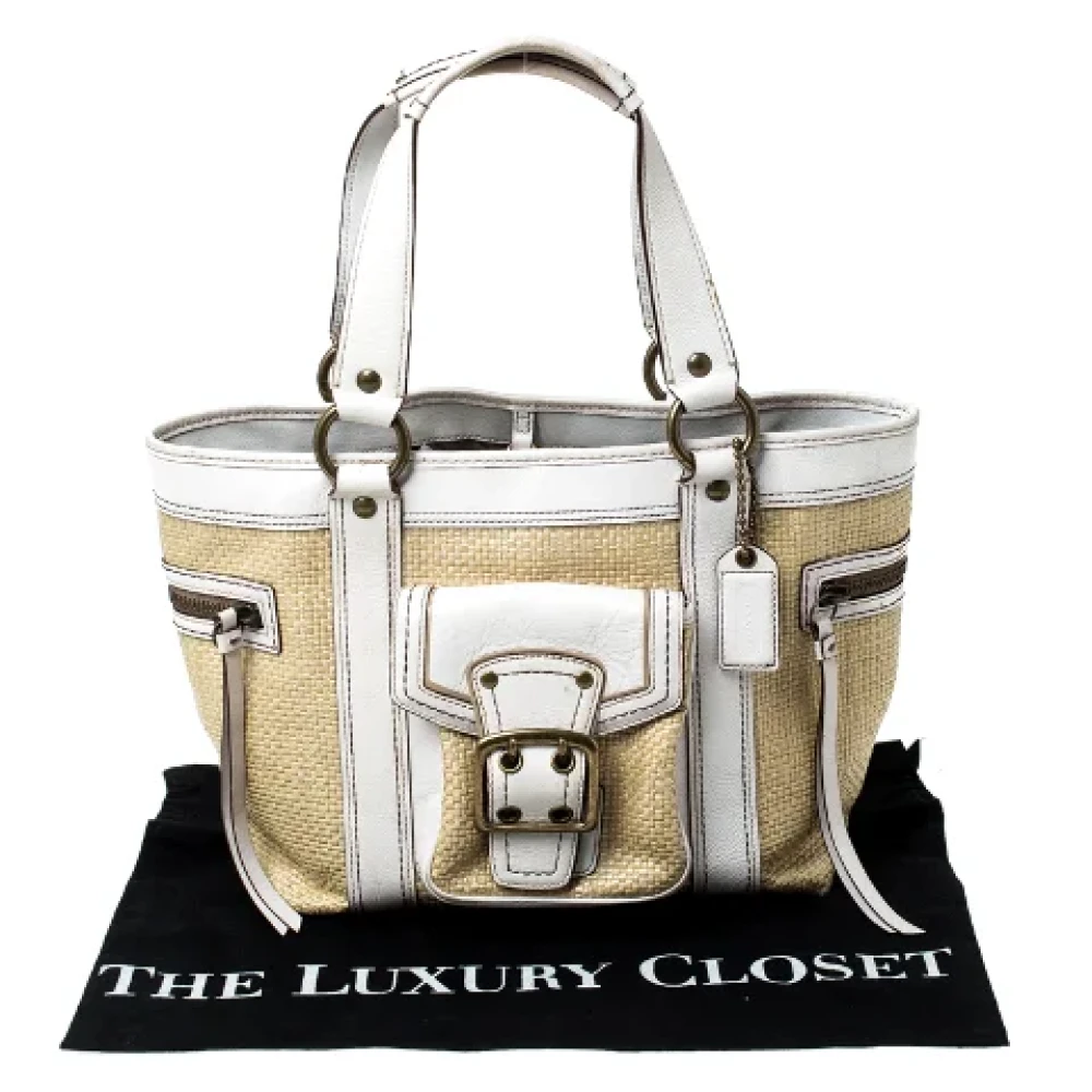 Coach Pre-owned Leather totes Beige Dames