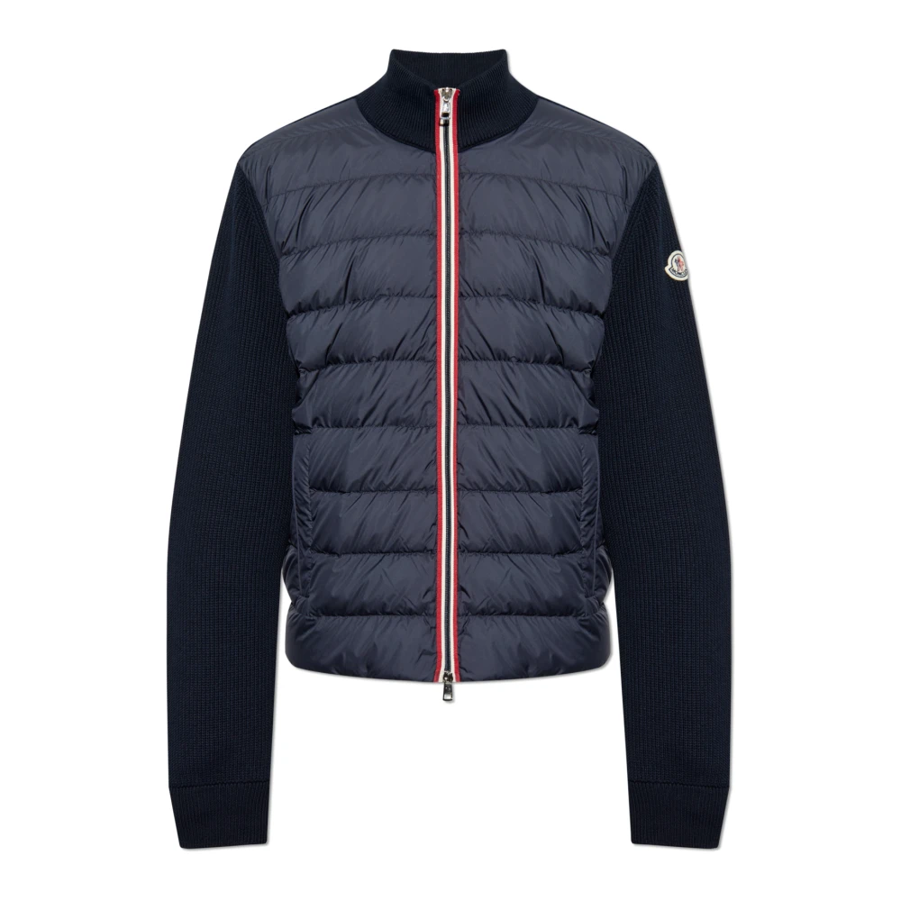 Moncler Vest met dons inzetstuk Blue Heren