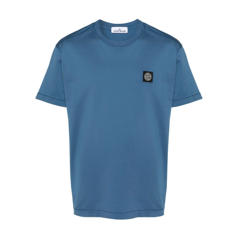 Stone Island Casual Katoenen T-Shirt Blue Heren