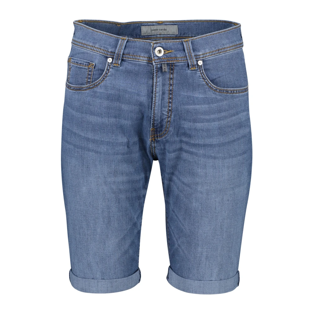 Pierre Cardin Blauwe Shorts 5-Pocket Model Blue Heren