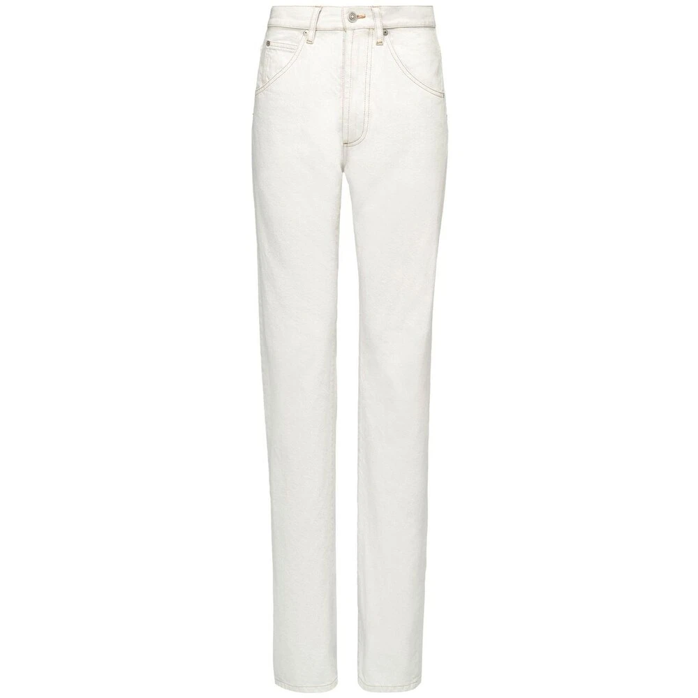 Maison Margiela Donna Bianco Jeans Denim A Vita Alta