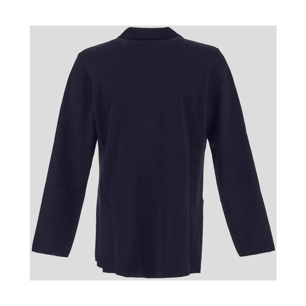 Lardini Klassieke Gebreide Blazer van Zuiver Wol Blue Heren