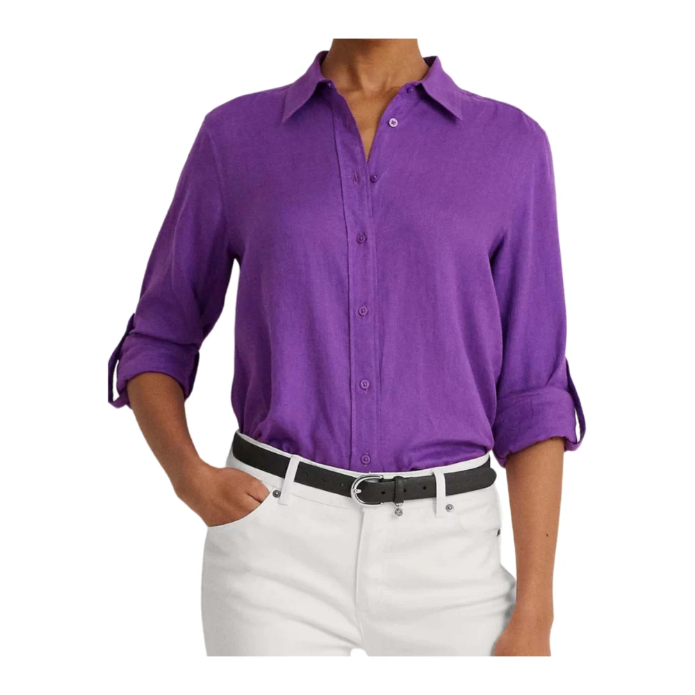 Ralph Lauren Klassieke Overhemden Purple Dames