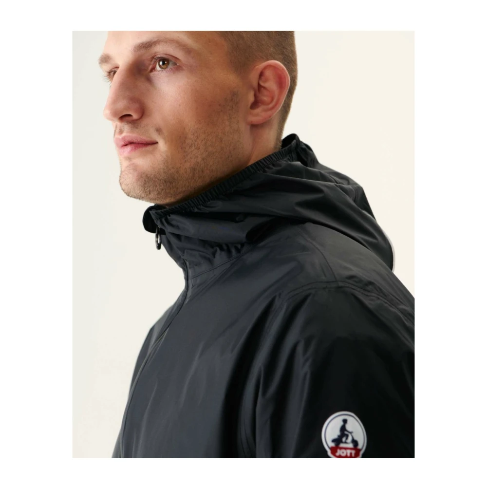 Jott Hooded Regenjas Manila Reflecterende Details Black Heren