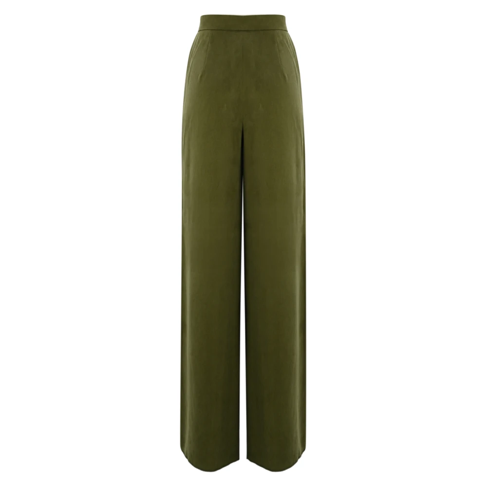 Max Mara Studio Straight Trousers Green Dames